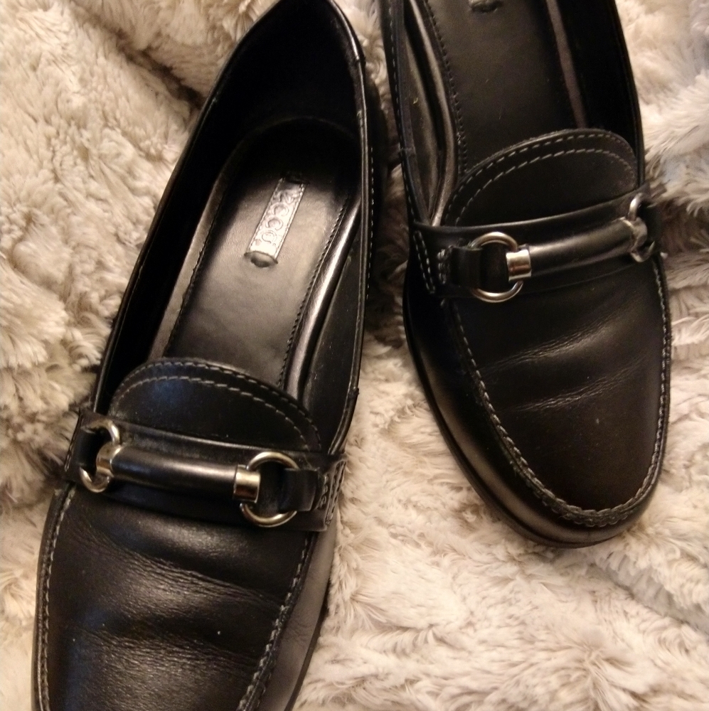 Ecco supple leather slip on shoes - Picture 3 of 13